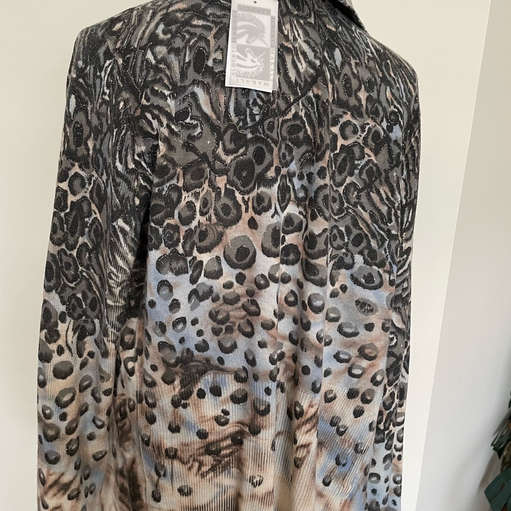 Alberto Makali Leopard Print Jacket - Black, Gray, Cream - Picture 7 of 7
